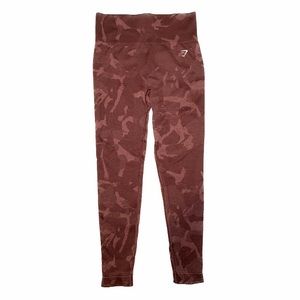 Gymshark Adapt Camo Seamless Legging in cherry brown 🍒
